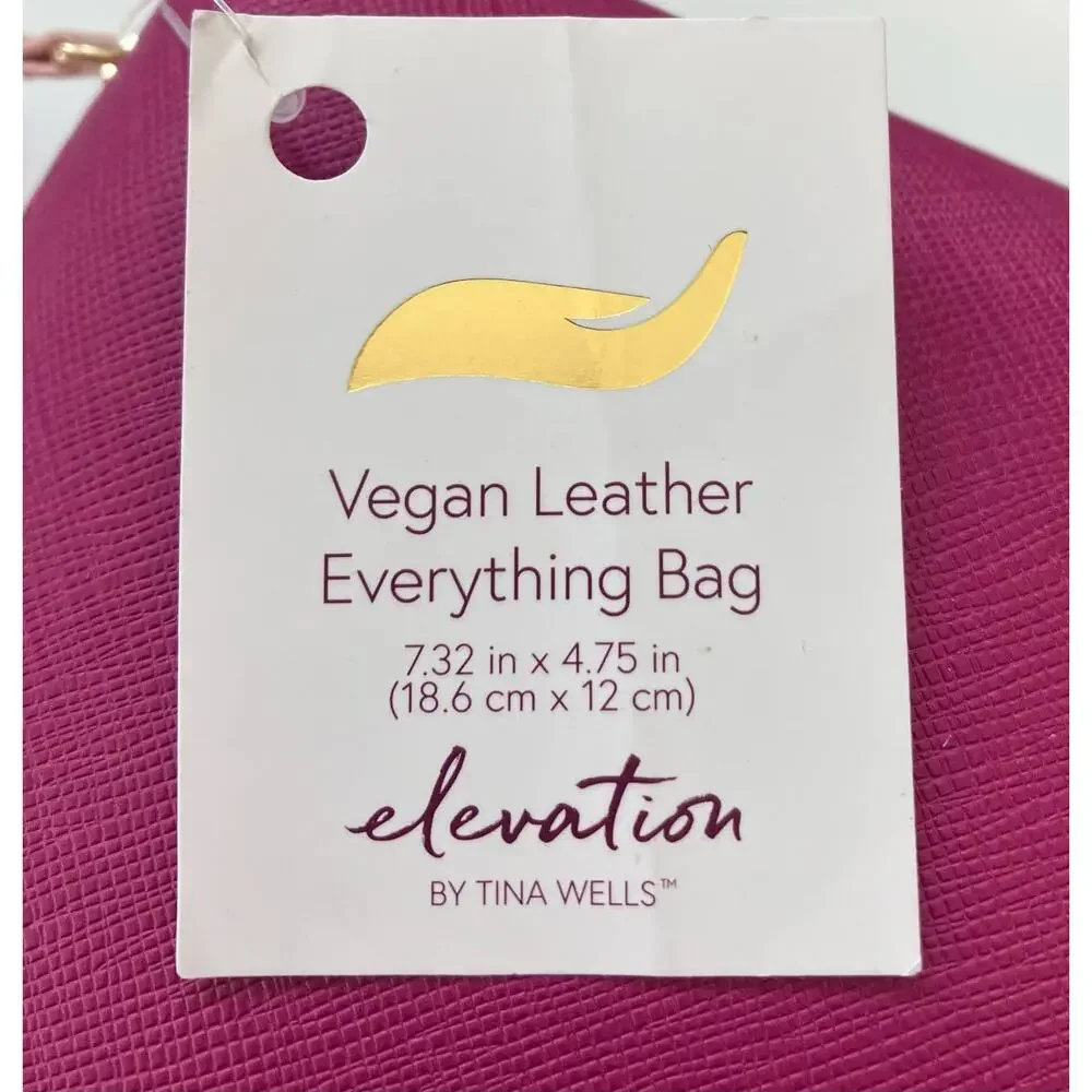 New Elevation by Tina Wells Vegan Leather Everything Bag Create Joy Pink
